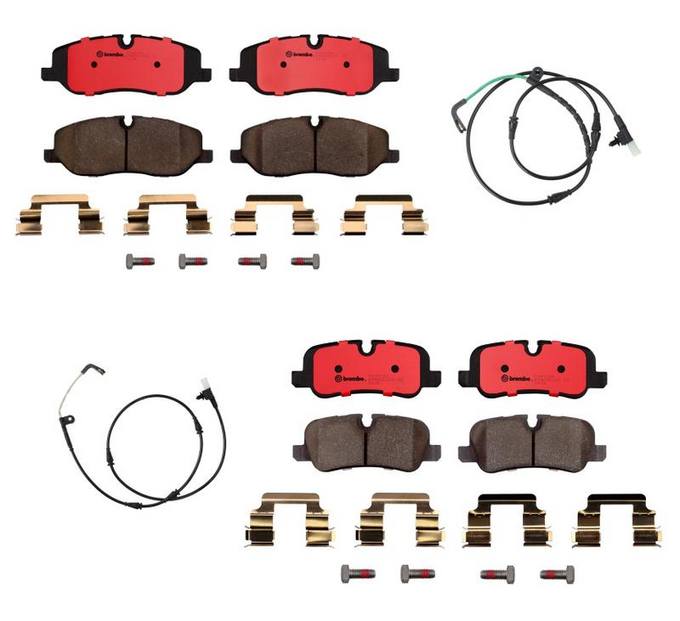 Land Rover Brakes Kit - Brembo Pads Front  and Rear (Ceramic) SOE000025 - Brembo 1555311KIT